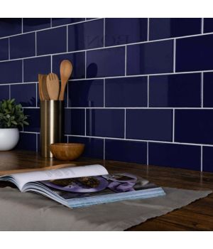 Liso Azul Blue Gloss Brick Tiles 