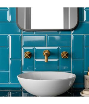 Metro Teal Green Gloss Subway Tiles