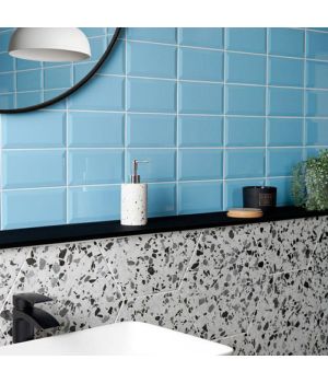 Metro Baby Blue Gloss Subway Tiles 