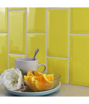 Metro Yellow Gloss Subway Tiles 