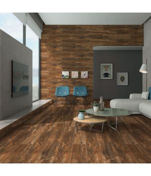 Noicy Brown Wood Effect Porcelain Tiles