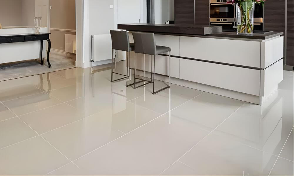 Super Cream Polished Porcelain Tiles floor
