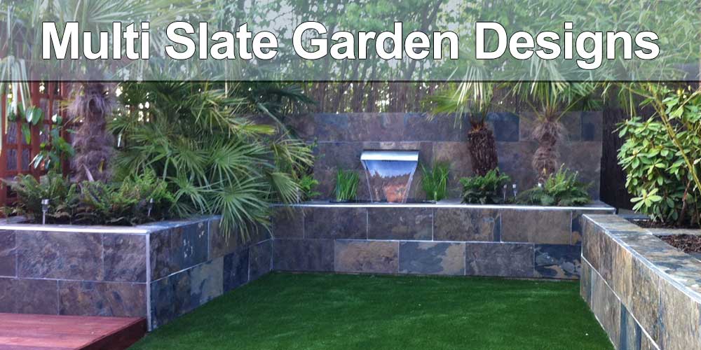 Beautiful Natural Slate Garden Design